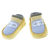 Prettyia 赤ちゃん　ベビー　ブーティ　ソックス　靴下　コットン　通気性　柔らかい　4サイズ6色選べ - イエローフクロウ, XL