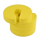 Mudder Baby Safety Finger Pinch Guard Foam Door Stopper, 4 Pack (Yellow) [並行輸入品]