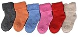Lovely Annie子供の6ペアパックウールソックスプレーンカラー