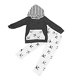 Domybest 子供 かわいい 航空機柄 上下セット キッズ トップス+パンツ 2点セット 寝間着 パジャマ 女の子 男の子　ベビー 長袖 （0-5歳）