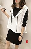 『Vision』マタニティウェア 服 ワンピース 春秋冬 マタニティ 授乳ワンピース 長袖　妊婦服 授乳口付き P045 (XL, B)