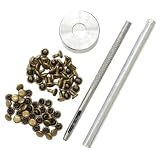 MYmama カシメ30組付 カシメ打ち セット 打ち具 打ち台 レザークラフト (5mm セット)