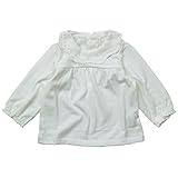 《秋冬春対応》(日本製) Pample Mousse(パンプルムース) 40コーマ天竺長袖ブラウス 80cm/OW NO.DP-73201