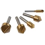 5 PC HCS 面取りドリルビット 90 度エンドミルカッタービット皿穴ホットが設定されています！