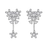 Silver Shoppee Silver Plated Jhumki Earrings for Women (White) (SSER1469)