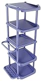 ライクイット シューズラック 5段 ダークブルー 幅35.5×奥行31×高さ87cm 164229