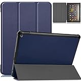 対応 Fire HD 10 Plus/HD 10 2021 用のケース タブレット ケース 新型 対応 Fire HD 10 Plus 用のカバー スタンド機能付き 保護ケース 三つ折 マグレット開閉式 薄型 超軽量 全面保護型 対応 Fire HD 10 2021 用のスマートケース PCduoduo (濃い青)