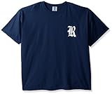 NCAA Rice Owls状態野球靴紐半袖快適カラーTシャツ、XXL、True Navy