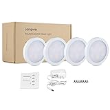 WarmホワイトLED下キャビネットキッチンカウンター照明ライトランプ電球キット4pcs