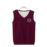 (チェリーレッド) CherryRed キッズ 子供服 女の子 男の子 ベスト 袖なし ベビーベスト秋冬 可愛い 裏起毛 コットン 110 レッド