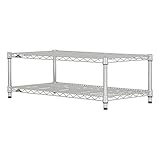 ドウシシャ メタルラック本体 ナチュラル 幅61×奥行46×高さ98.6cm （棚板耐荷重80kg） 2段 ＋延長4本（+61.5cm） WS6045-NA0000030ABYY-2