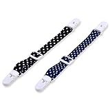 ダイヤコーポレーション おでかけクリップ ドット&スター ブラック/ネイビー 2本入