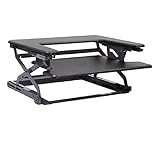 オフィスデスク RENDESK レンデスク PRO 昇降デスク スタンディングデスク (幅80cm×奥行78.5cm×高さ16~45cm) ブラック SRD-200