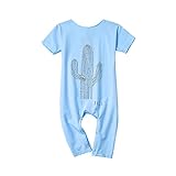 PER　ベビー服　カバーオール　ロンパース　男の子　女の子　幼児　半袖　可愛い　柔らかい　綿100％　出産祝い　子供の日 (80, ブルー)