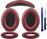 SOULWIT イヤーパッド + ヘッドバンド + イヤーパッドカバー Bose QuietComfort 15 (QC15)/QuietComfort 2 (QC 2) 用 ヘッドセット 交換 キット ヘッドホン 替え パッド 劣化防止 クッション (バーガンディ)