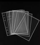 シール帳 バインダー A6 M5 A7 6穴 3サイズ選べる クリア シールバインダー シール帳 透明 女の子向け 手帳・アルバム・収納用 ダブルボタンデザイン DIY活用 (A6 リフィル 30枚入り)