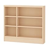 岩附(IWATSUKI) 書棚 ライトナチュラル 高さ77cm 幅90.2 奥行17.5 スリム 幅木よけ加工無し 日本製 CS-W90-H77SLN