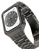 CASETYBOX アップルウォッチ バンド 一体型 メンズ ステンレス 40mm 41mm 44mm 45mm 49mm アップルウォッチ9 8 7 6 SE 5 4 ウルトラ1/2対応 (40mm/41mm/44mm/45mm/49mm)