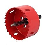 uxcell　ホールソー　高速度鋼　バイメタル カッターツール　レッド　70mm切削直径　M42 HSS