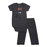 新生児のためのベビーボーイズグレー2ピースの服ロンパースコットン半袖ボディースーツとパンツセット0-3 ヶ月