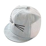 グレートギフトFoldableビーチハットサマーハットコットンハットベビーキャップラブリーSunhatブルー