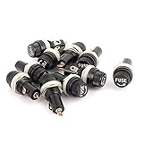 DealMux 10PCSのAC125V / 15A 250V / 10A 12ミリメートルスレッドパネルマウントヒューズホルダー5x20mm
