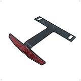 《BAR AUTOTECH》リフレクター バイク用 40度 スリムリフレクター プロテクター 反射板 角型 バイク 汎用 ナンバーブラケット || 付属品 ブラケット金具 ステンレスナット ワッシャー 付き 【レッド】