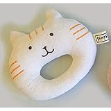 【pompkins baby（ポプキンスベビー） 】オーガニックにゃんこガラガラ【ねこ】 (ナチュラル)