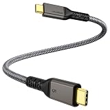 Maxonar Thunderbolt 5 ケーブル 0.5M 短尺 USB-Cケーブル【120Gbps高速転送 / 240W PD充電 / 8K@60Hz映像出力】Thunderbolt 4/3・USB4互換 MacBook Pro/Mac mini（2024）/ iPad/iPhone 17・16・15対応 SSDケース・ドッキングステーション対応 (0.5M)