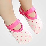 5Pairs幼児用アンチスリップソックス8-36ヶ月乳児用ベビーガールメアリージェーンノーショークルーボートアンクルソックスフットソックススニーカー
