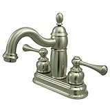 Kingston Brass KB1908BL Two Handle 4 in. Centerset Lavatory Faucet with Retail Pop-up