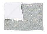 Thro by Marlo Lorenz Baby Throw Ava Foiled Arrowsジャージー、グレーゴールド