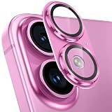 カメラフイルム iPhone16/16 Plus用 カメラ保護 全面保護 9H強化ガラス アルミ合金 アイフォン16/16plus レンズカバー 耐衝撃 露出オーバー防止 黒縁取り 超高透過率 いphone16/いphone16プラス カメラカバー プロテクター ピンク
