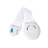 10PCS赤ちゃんの安全ロック白い子供のセキュリティ証明キャビネットロックストラップとラッチ引き出しロック