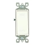 Leviton 15-amp-120 / 277ボルトAC、単極、デコラロッカースイッチ 5601-X2W 1
