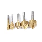 5 PC メトリック 6/10 / 13/16 / 19 mm HCS チタン面取り 90 ° エンドミルカッタードリルビット