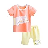 【SEBLES】ベビー 赤ちゃん 半袖 ラウンドネック シャツ Tシャツ 短パン 半ズボン パンツ 無地 プリント 肩ボタン スター 上下 セット 初夏 夏 薄手 0歳 1歳 2歳(タイプK,66cm