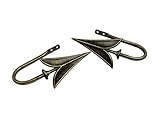 High Quality Arrow Holdback Pair for Windows, Antique Brass