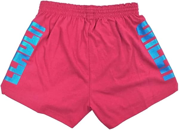 EIGHTIE'S CHEER LEADER Shorts Black, Emerald Green, Fuchsia, Light Pink, Light Turquoise, Orange, Pink, Vivid Blue, Adult, Women, Eighty Cheerleading - 1