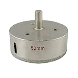 uxcell 80mm孔径　 ダイヤモンド・金剛石被覆されたグラスタイルホールソーカッター 　穴あけ　ツール　器具　道具