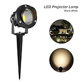 ProGreen ガーデンライト ledライト　 COB AC85-265V　防雨型　LEDスポットライト 庭園ガーデンライト 　アウトドア　 (5W&3000K)