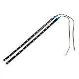 ライト，SODIAL(R)2pcs 30CM 15SMD 車のストリップアンダーライト　ネオン足元　防水　柔軟 - 青