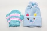 [ELEEJE] 絶対かわいい‼ 幼児用ニット帽 あったか手袋付き (青B)