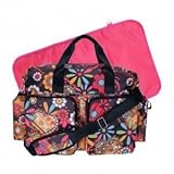 Bohemian Floral Deluxe Duffle Style Diaper Bag with Changing Pad/overnight Bag by Trend Lab [並行輸入品]
