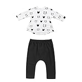 Cutelove　Tシャツ+ハレムパンツ2点セット　猫柄　ラウンドネック　トップス　長袖　綿　女の子　ベビー　ガールズ　赤ちゃん　幼児　春　秋　可愛い　ファッション　素敵　カジュアル　普段着　韓国