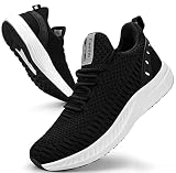 [Feethit] スニーカー メンズ レディース ランニングシューズ 通気 軽量 滑り止 スポーツシューズ スリッポン ジョギング ウォーキング 運動靴 お洒落 旅行 通学 通勤 日常着用 ブラック ホワイト 23.5cm