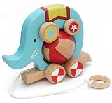 CHILDREAM Cartoon Elephantドラッグ木製Educatinalおもちゃ