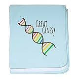 CafePress – Great Genes – スーパーソフトベビー毛布、新生児おくるみ ブルー 144079299125CD2