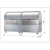 ダイケン クリーンストッカー　CKM-TN180R型　連結タイプ　（21クロムステンレスタイプ）　【ゴミ袋（45L）集積目安　24袋、世帯数目安　12世帯】　【ゴミ収集庫】 シルバー