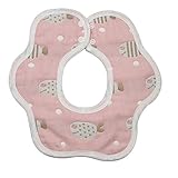 ベビー　ビブbaby６重 柔らかい360度回転可よだれかけ スナップビブ　1枚セット (红鱼)